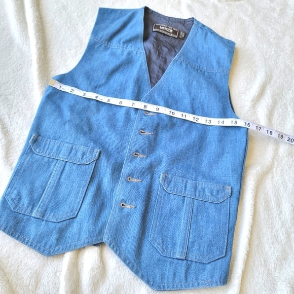 Vintage Levis 70s 80s denim jean vest western - Picture 4 of 7